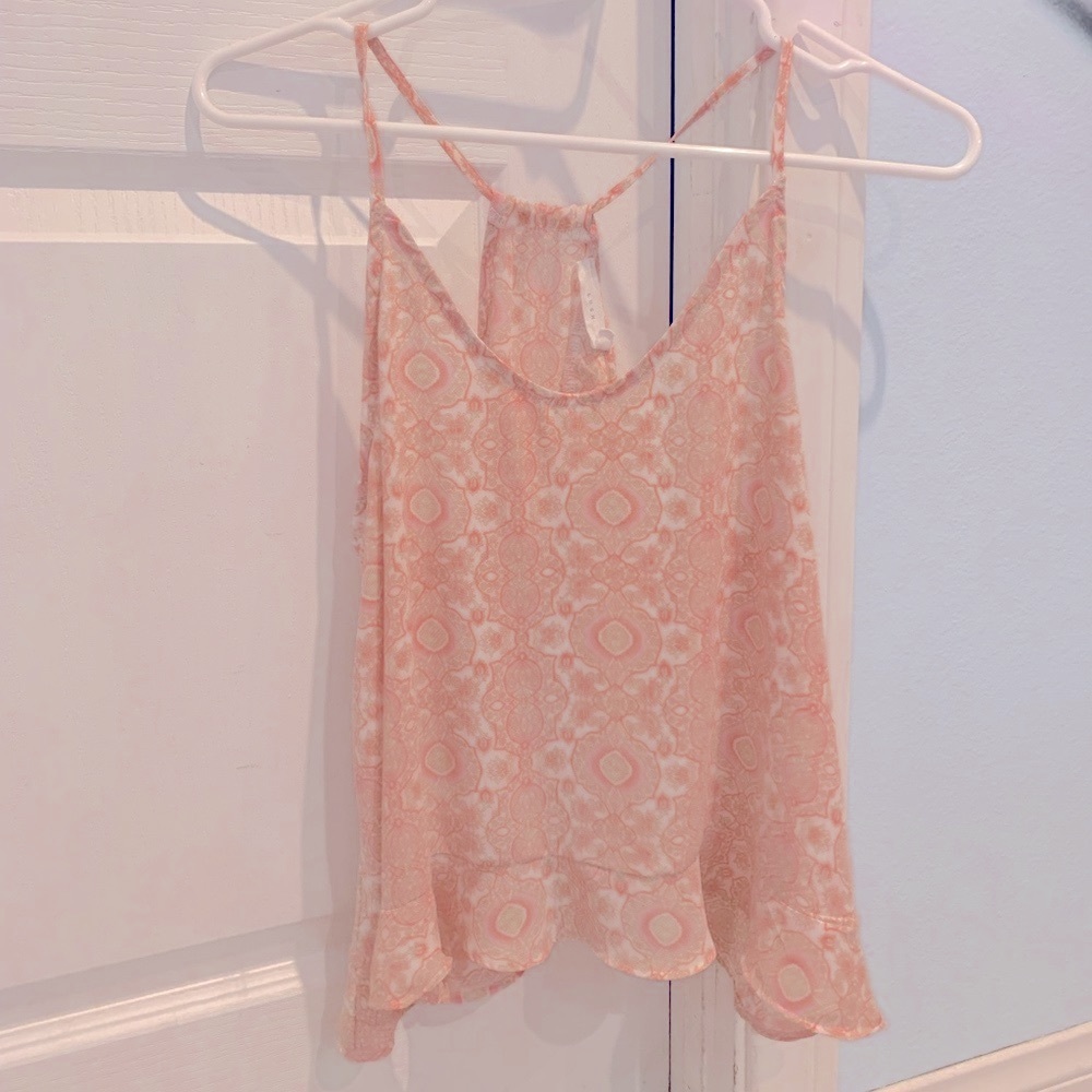 Lush Flowy split back top size Small